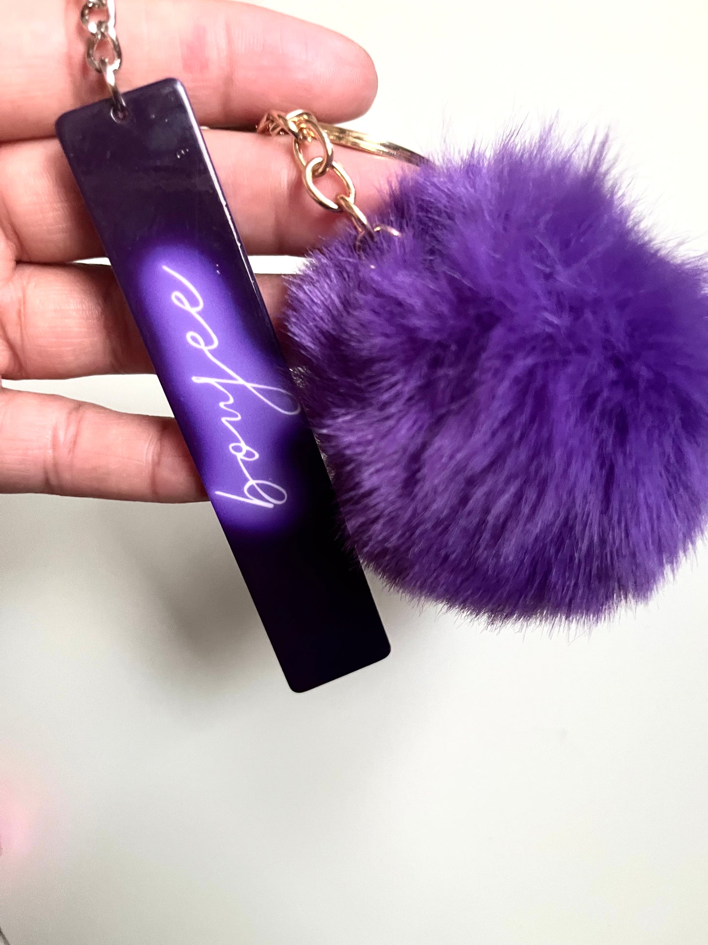 Purple Boujee CC Grabber W/ Pom Pom